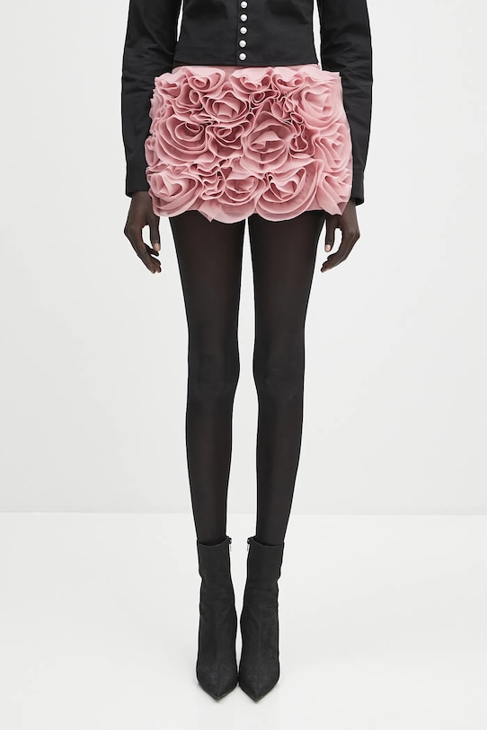AMBUSH fustă din amestec de lână Rose Skirt imprimeu roz 12115389