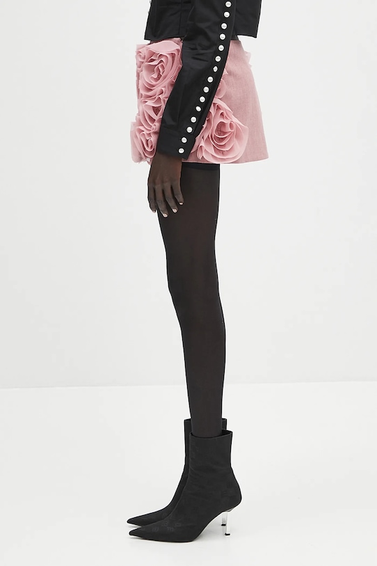 AMBUSH fustă din amestec de lână Rose Skirt 12115389 roz SS25