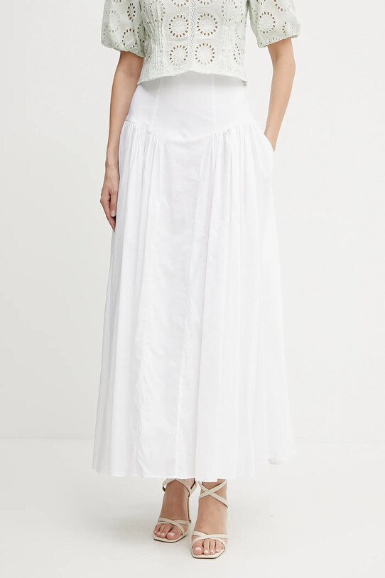 Bavlněná sukně Bardot maxi bílá 59863SB
