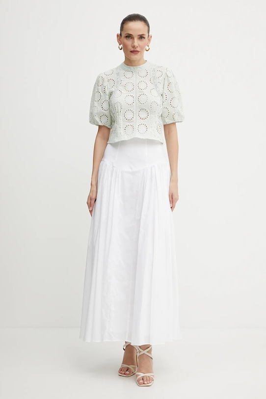 Бавовняна спідниця Bardot 59863SB білий SS25