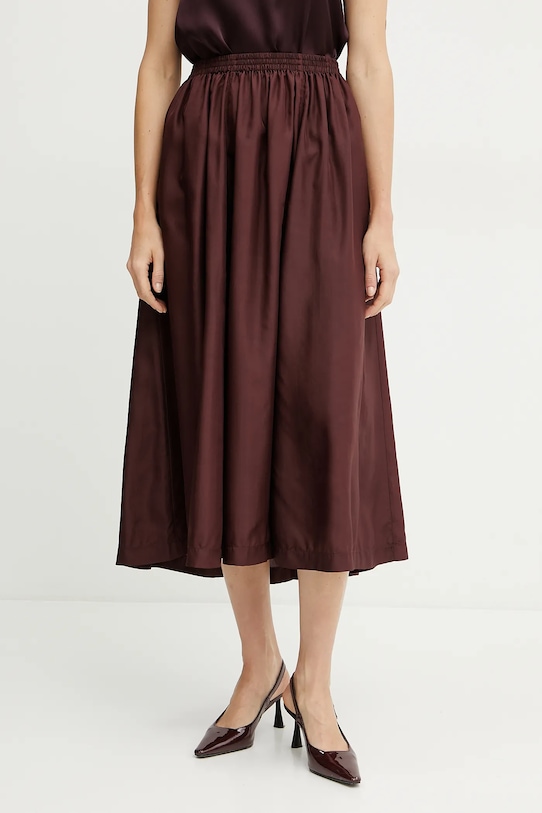 Шовкова спідниця Forte Forte casual бордо 9930.my.skirt