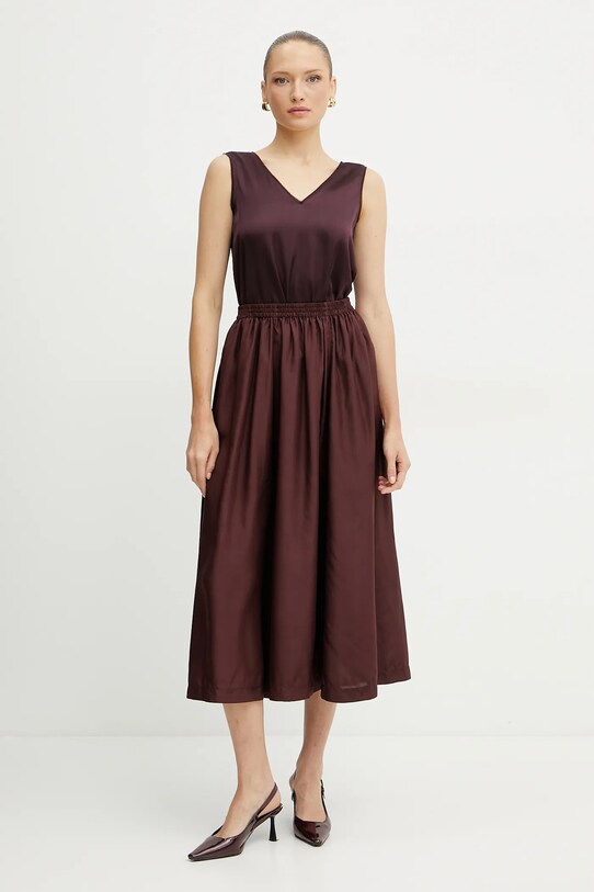 Шовкова спідниця Forte Forte 9930.my.skirt бордо SS25
