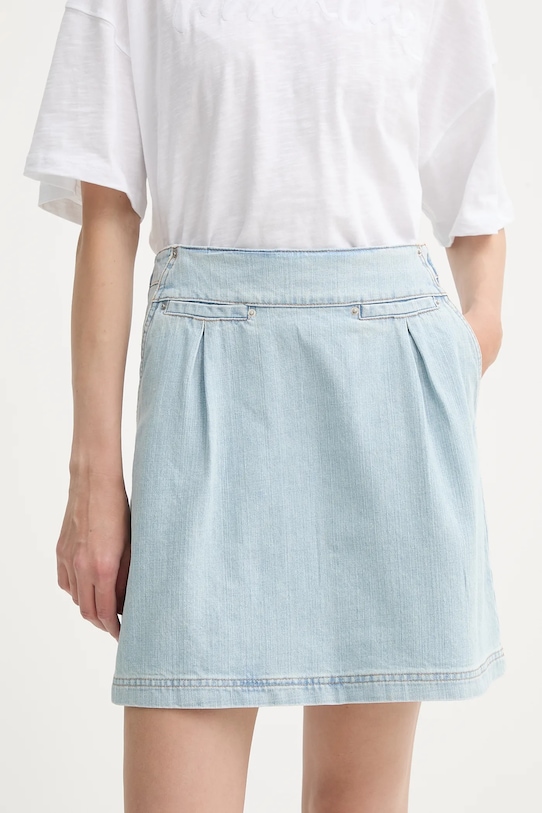 MUNTHE spódnica jeansowa UPALA casual niebieski 255121525502