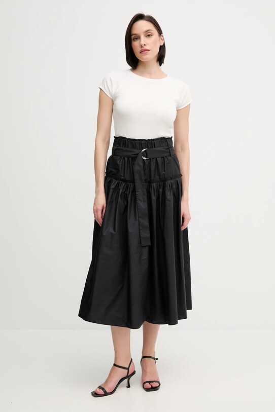 Bombažno krilo Sisley 4XUCL002Q črna SS25