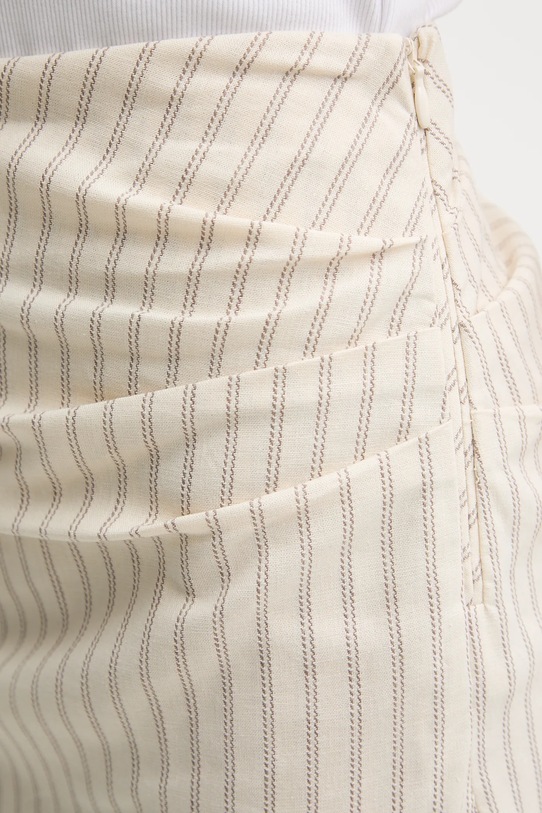 Odzież Sisley spódnica z domieszką lnu 45ICL002P beżowy