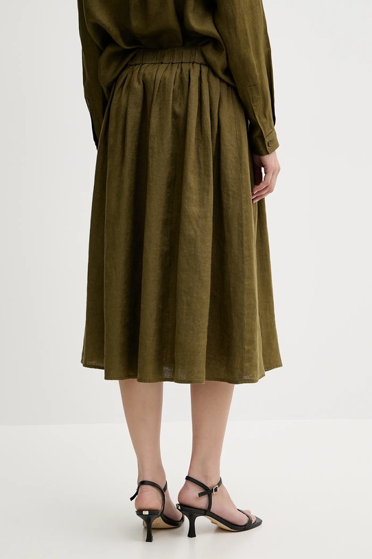 Îmbrăcăminte Sisley fustă din in 4AGHL002T verde