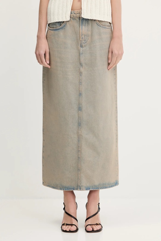 Samsoe Samsoe gonna di jeans Saelsie Long tessuto beige F25100166