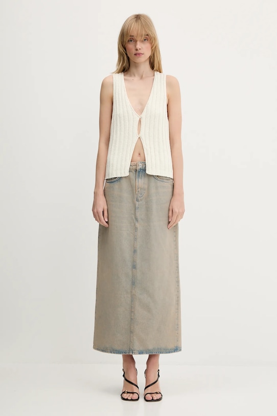 Samsoe Samsoe spódnica jeansowa Saelsie Long F25100166 beżowy