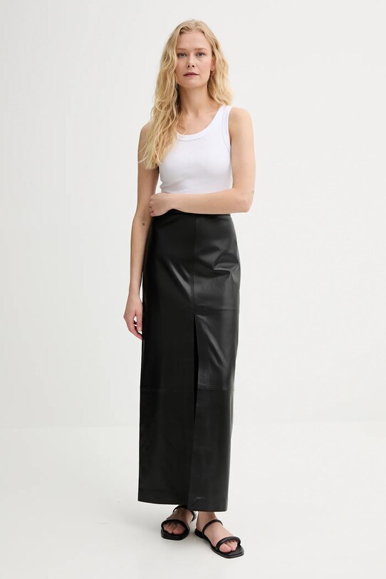 Filippa K fustă de piele 31409.FK negru SS25