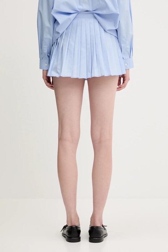 Clothing Sporty & Rich cotton skirt Serif Logo Anae SK018612300BL59 blue