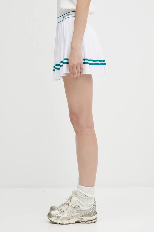 Sporty & Rich spódnica Italic Logo Pleated SK005621313WH27 biały AW25