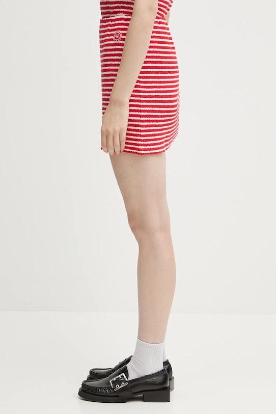 Sporty & Rich spódnica Serif Logo Striped Terry Aline SK017602300ST67 czerwony SS25