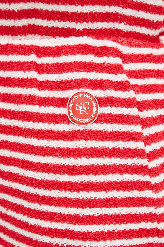 Sporty & Rich spódnica Serif Logo Striped Terry Aline czerwony SK017602300ST67