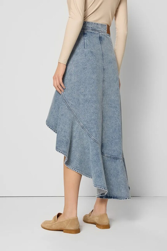 Bizuu fustă din bumbac denim NIIA albastru NIIA.NIEBIESKI.SS25