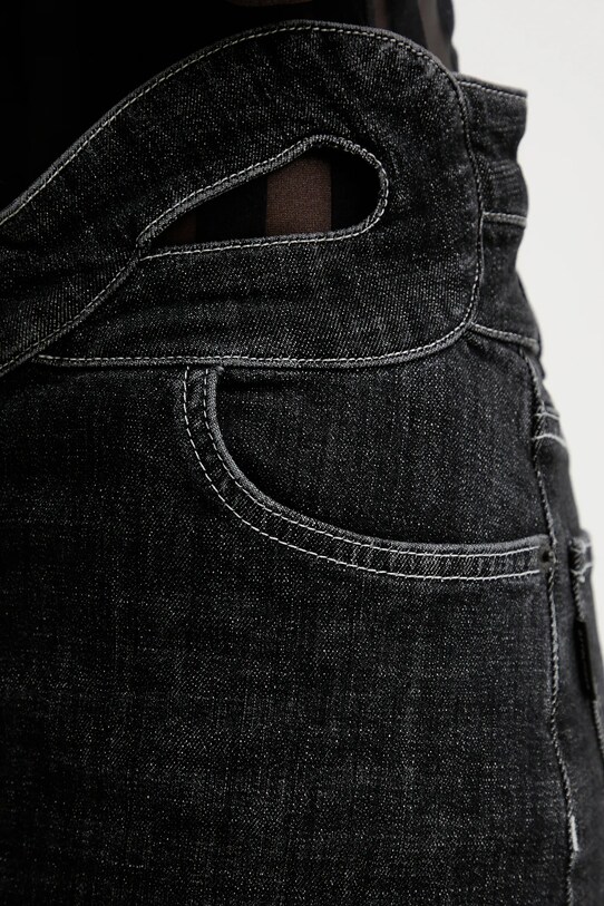 Ottolinger gonna di jeans Signature Wrap nero 117.301217.01