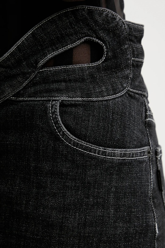 Ottolinger denim skirt Signature Wrap black 117.301217.01