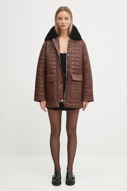 GANNI spódnica Light Twill Pleated Mini F9710 czarny