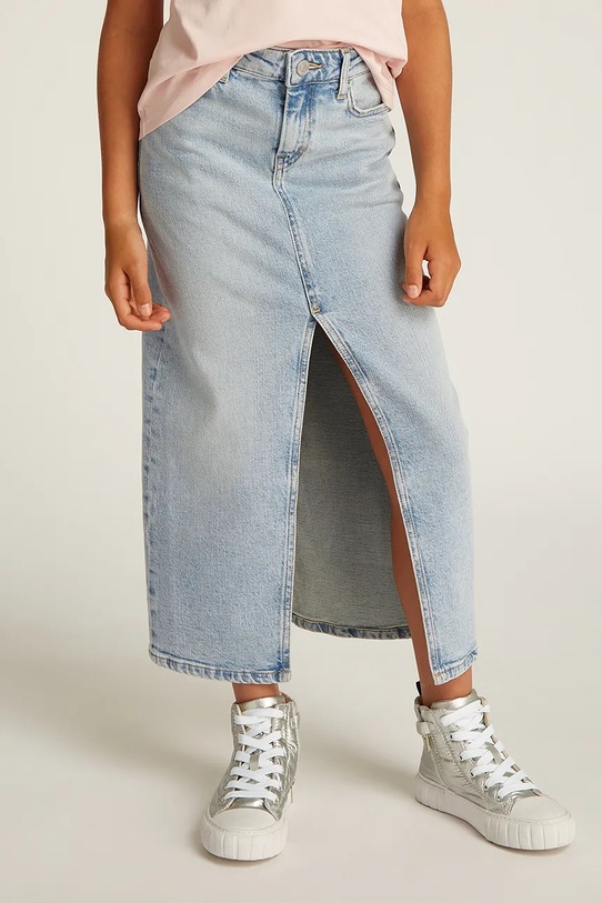 Dievčenská rifľová sukňa Calvin Klein Jeans rifľovina modrá IG0IG02718.PPYA