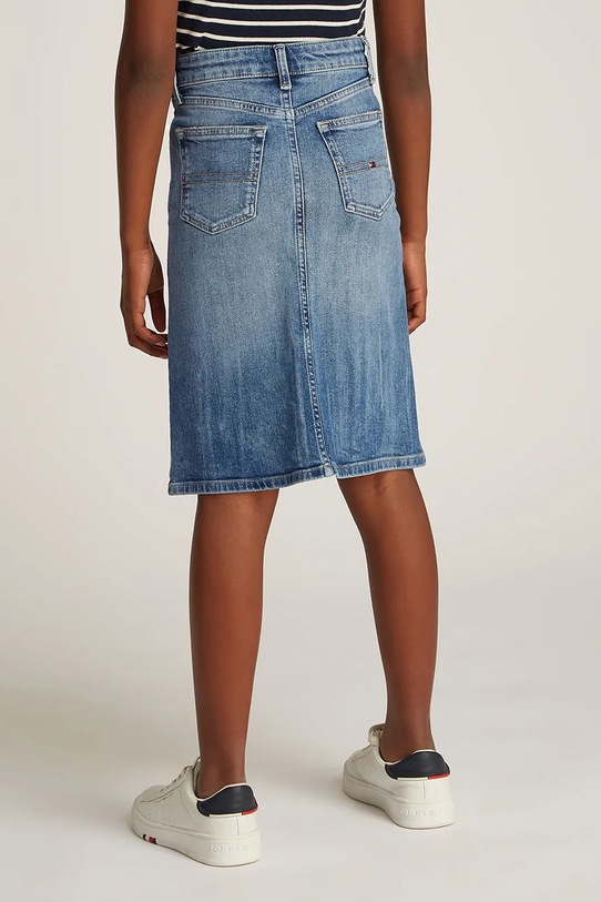 Tommy Hilfiger fusta denim pentru copii albastru KG0KG08286.PPYA