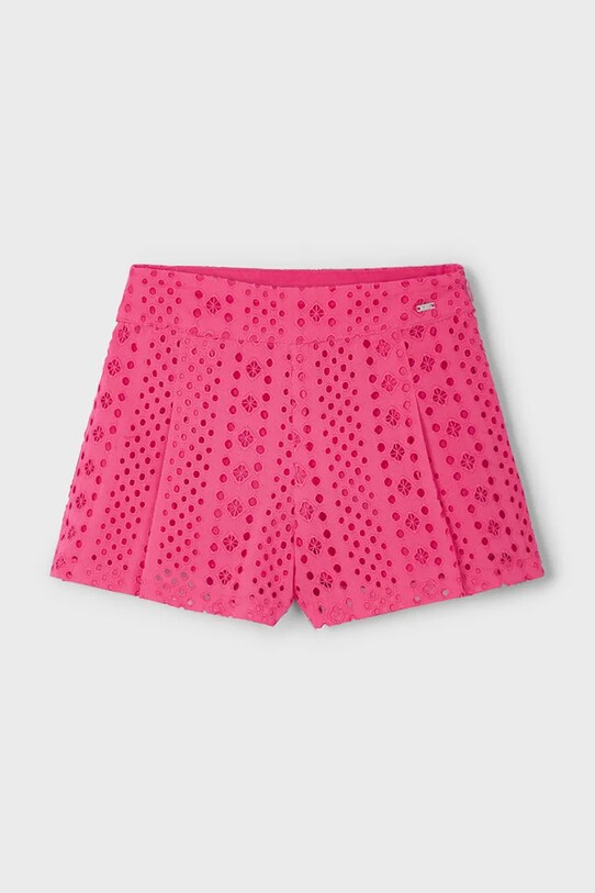 Mayoral pantaloni scurți din bumbac pentru copii 3285.6J.Mini.PPYA roz SS25