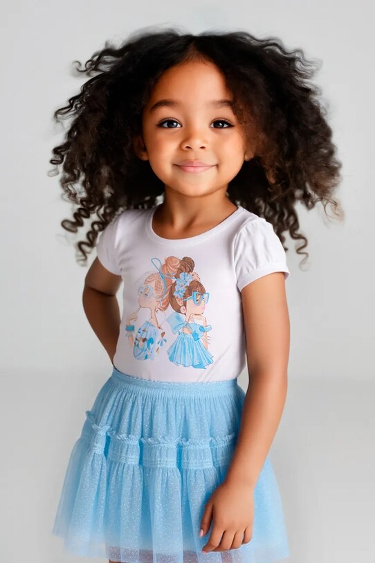 Mayoral spódnica dziecięca rozkloszowany niebieski 3961.6A.Mini.PPYA