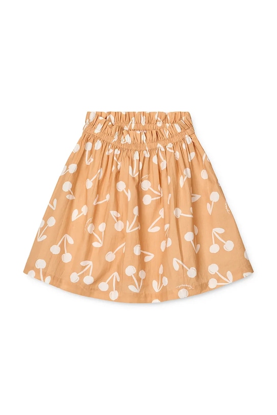 Liewood gonna di cotone bambina Gabriella Printed Skirt midi arancione LW19796