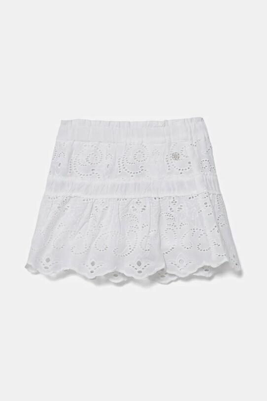 Guess fustă din bumbac pentru copii J5GD35.WH7D0.PPYA alb SS25