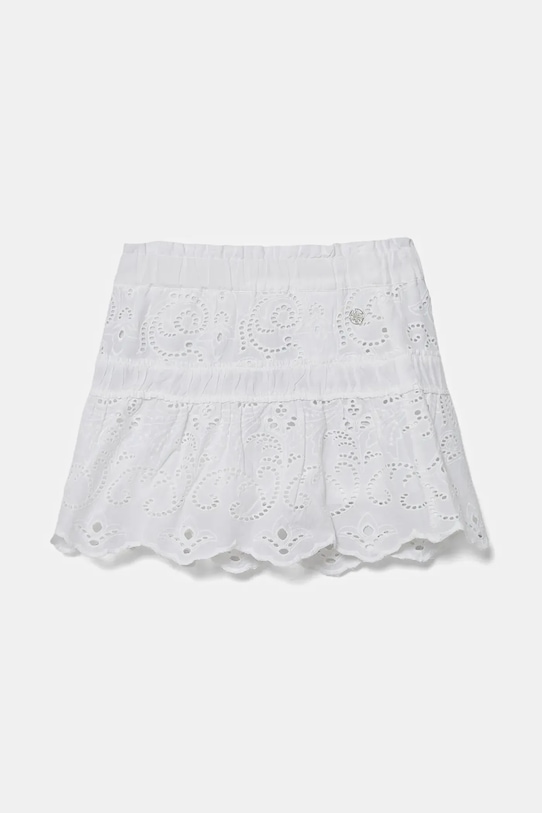 Dětská bavlněná sukně Guess J5GD35.WH7D0.PPYA bílá SS25