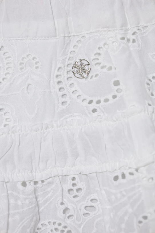 DÍVKA Dětská bavlněná sukně Guess J5GD35.WH7D0.PPYA bílá