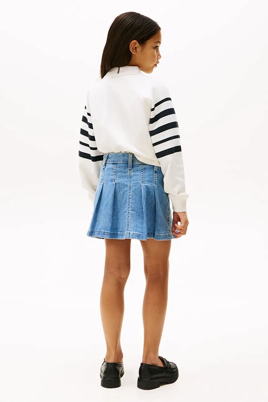 Tommy Hilfiger spódnica bawełniana dziecięca KG0KG08430.128.176.PPYA niebieski