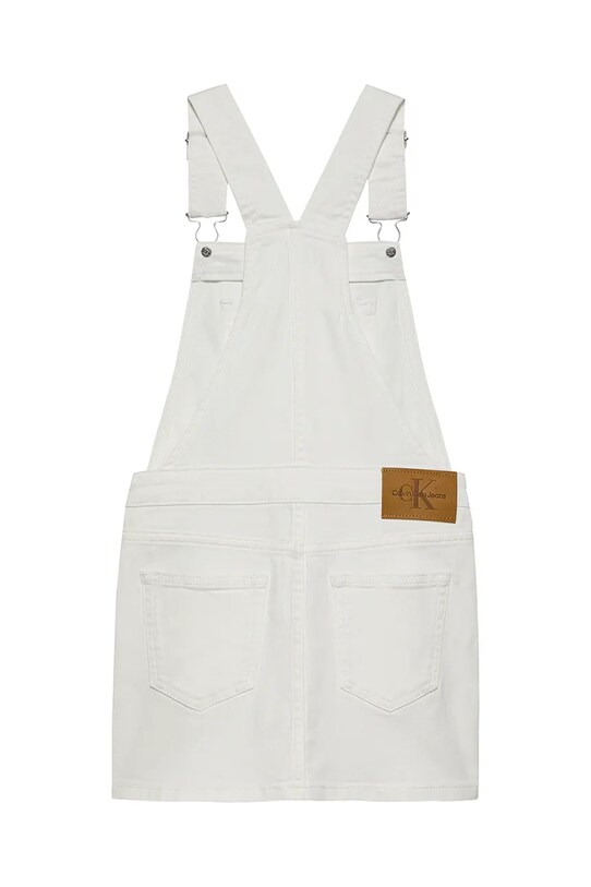 Calvin Klein Jeans fusta denim pentru copii IG0IG02904.PPYA alb SS25