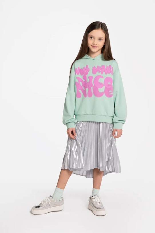 Coccodrillo spódnica dziecięca midi srebrny WC5124203CGJ