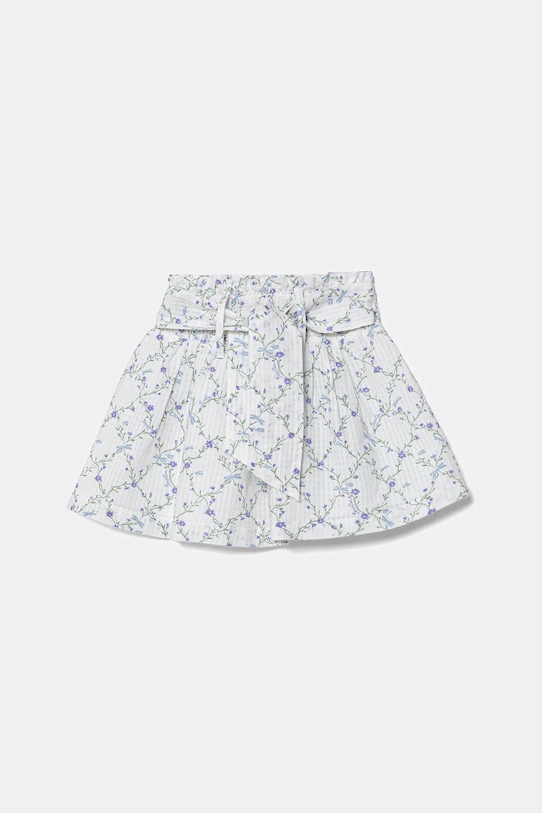 Dětská bavlněná sukně United Colors of Benetton mini bílá 40VFG0013.P.Seasonal