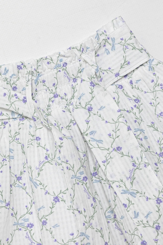 DÍVKA Dětská bavlněná sukně United Colors of Benetton 40VFG0013.P.Seasonal bílá