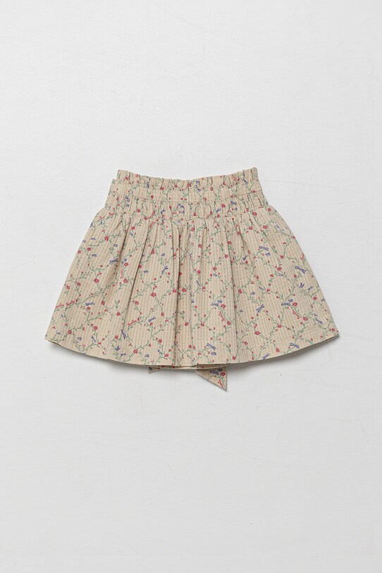 United Colors of Benetton fustă din bumbac pentru copii 40VFG0013.P.Seasonal bej SS25
