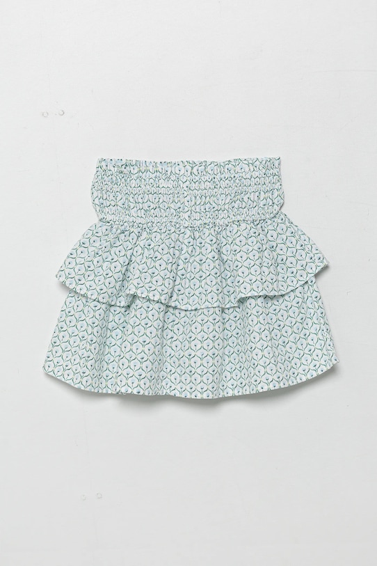 United Colors of Benetton spódnica lniana dziecięca rozkloszowany niebieski 4Q1NC0023.G.Seasonal