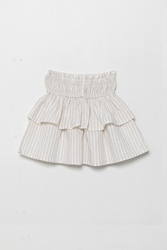 United Colors of Benetton fustă de in pentru copii curele bej 4Q1NC0023.G.Seasonal