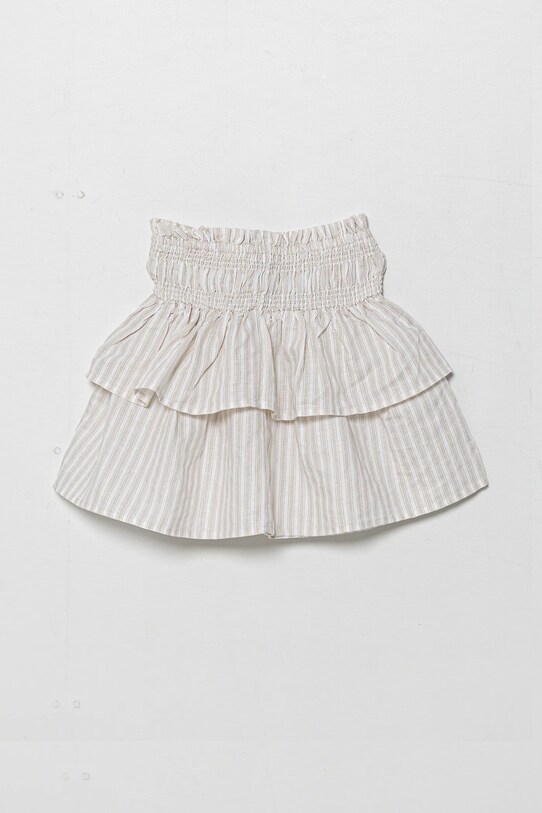 United Colors of Benetton fustă de in pentru copii 4Q1NC0023.G.Seasonal bej SS25