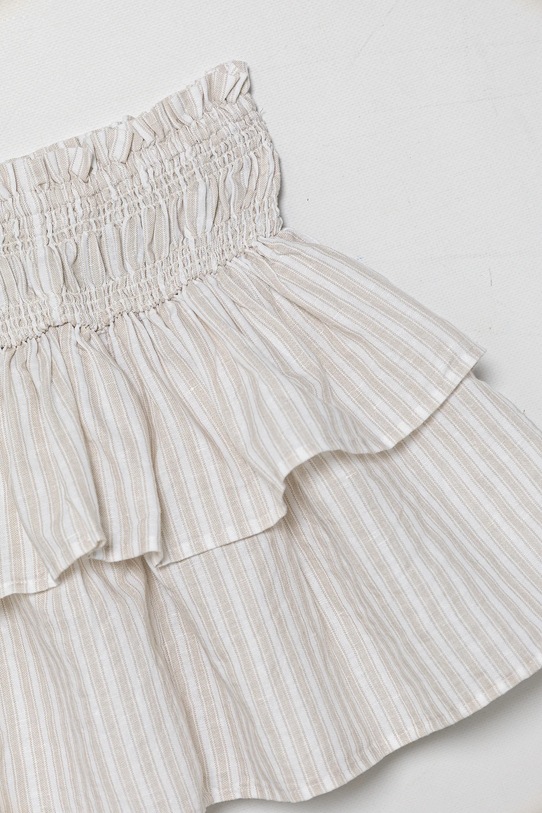 DÍVKA Dětská lněná sukně United Colors of Benetton 4Q1NC0023.G.Seasonal béžová