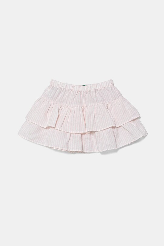 United Colors of Benetton fustă de in pentru copii flori roz 4Q1NG0010.P.Seasonal