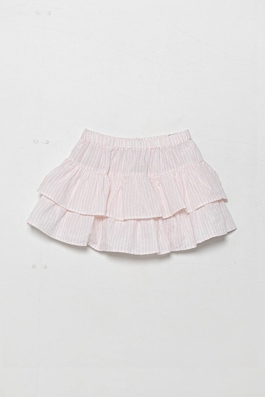 United Colors of Benetton fustă de in pentru copii 4Q1NG0010.P.Seasonal roz SS25