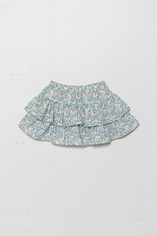 United Colors of Benetton fustă de in pentru copii flori multicolor 4Q1NG0010.P.Seasonal