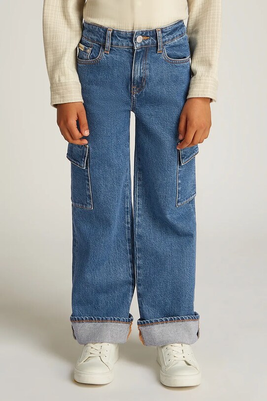 Calvin Klein Jeans jeansy dziecięce SKATER RGD Planet friendly niebieski IB0IB02318.PPYA