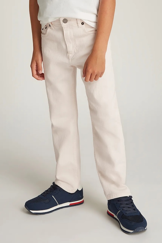 Dječje traperice Tommy Hilfiger SKATER traperice bež KB0KB09330.128.176.PPYA