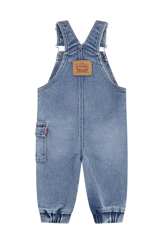 Detské nohavice na traky Levi's LOOSE FIT CARGO OVERALL 6EM311 modrá SS25