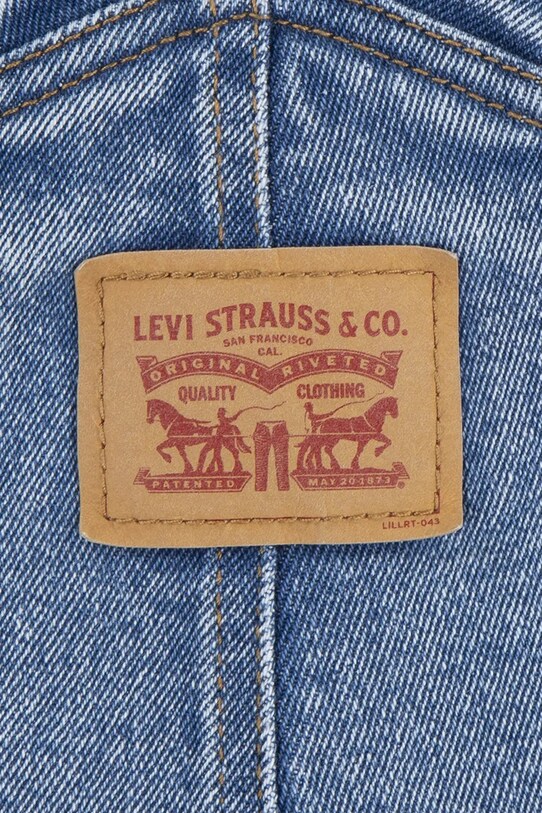 Chlapec Detské nohavice na traky Levi's LOOSE FIT CARGO OVERALL 6EM311 modrá