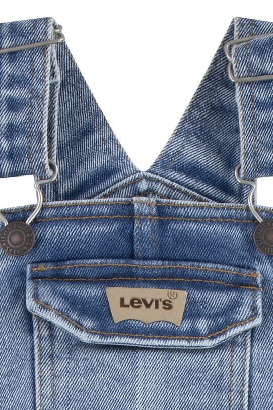 Detské nohavice na traky Levi's LOOSE FIT CARGO OVERALL 6EM311 modrá