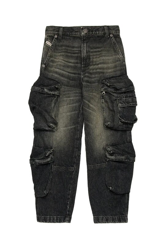 Diesel gyerek farmer DFISH-CARGO-S-J TROUSERS J02155 fekete SS25
