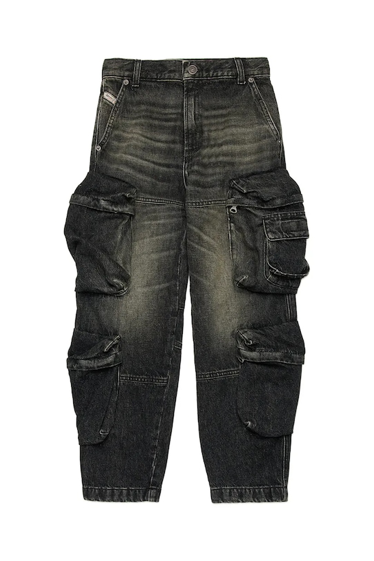 Diesel gyerek farmer DFISH-CARGO-S-J TROUSERS J02155 fekete SS25
