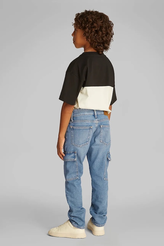 Calvin Klein Jeans jeansy CARGO DAD IB0IB02477.PPYA niebieski